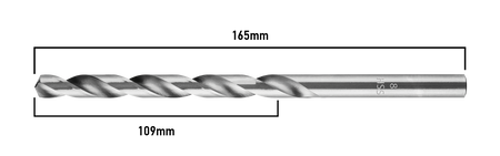 Vrták do kovu HSS, DIN 340, predĺžený, 8 mm od GRAPHITE nájdeš na naravis.sk