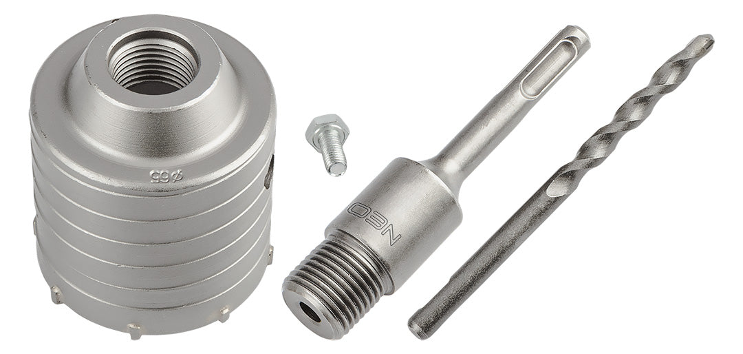 Vidlicová píla na diery 65 mm s adaptérom SDS+ a pilotným vrtákom od NEO TOOLS nájdeš na naravis.sk