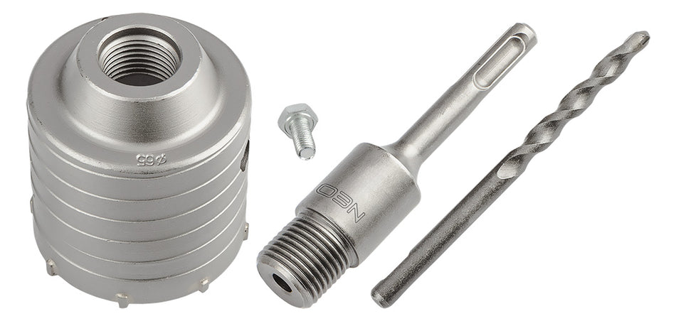 Vidlicová píla na diery 65 mm s adaptérom SDS+ a pilotným vrtákom od NEO TOOLS nájdeš na naravis.sk