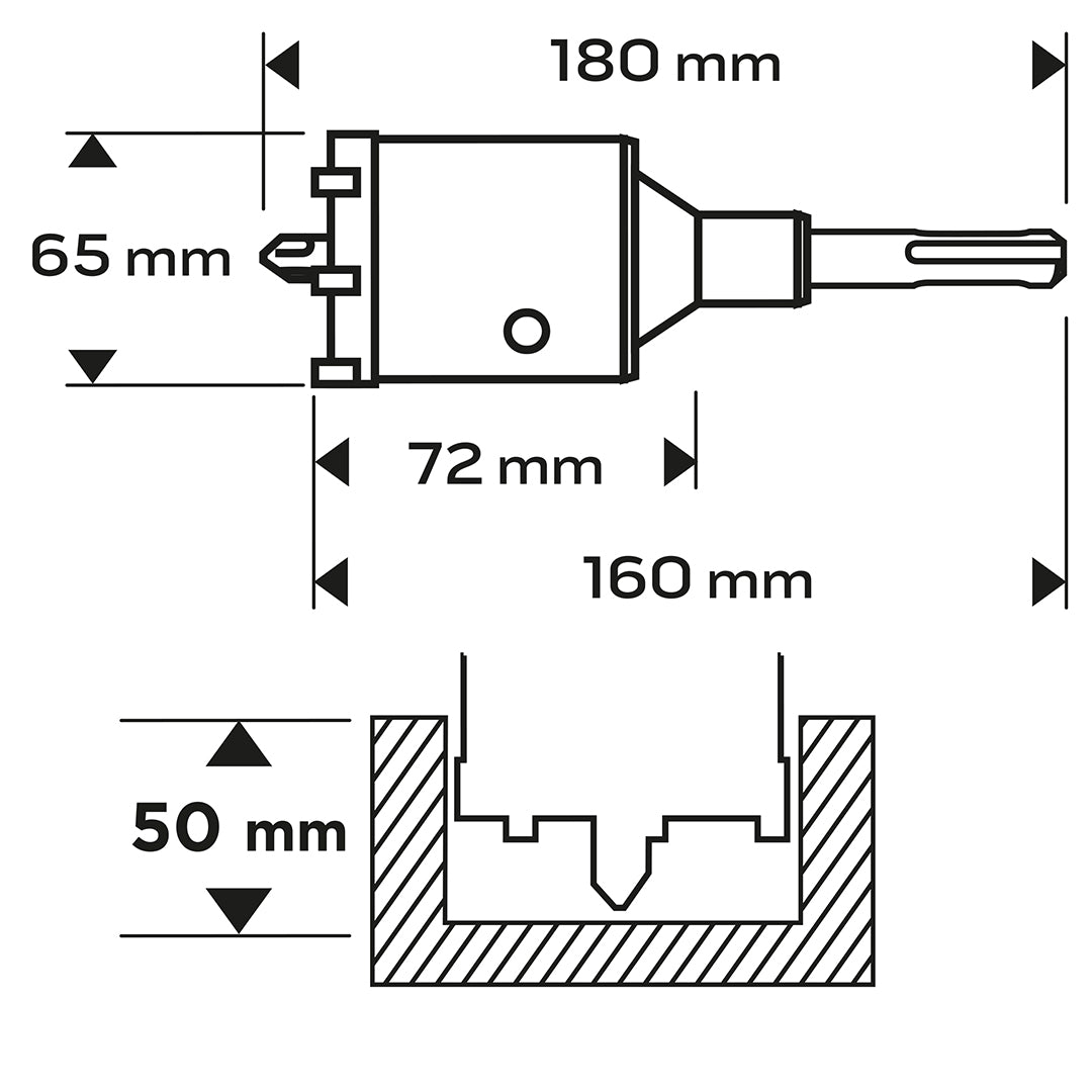 Vidlicová píla na diery 65 mm s adaptérom SDS+ a pilotným vrtákom od NEO TOOLS nájdeš na naravis.sk