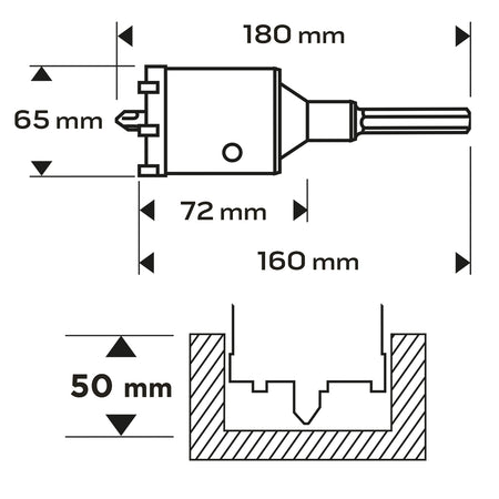 Vidlicová píla na diery 65 mm s adaptérom HEX a pilotným vrtákom od NEO TOOLS nájdeš na naravis.sk