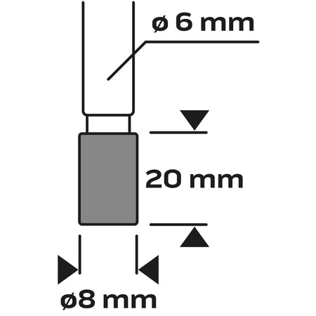 HM fréza na rezanie kovov, typ B (valcová s nožmi na vrchu), 8 x 20 mm, stopka 6 x 45 mm od NEO TOOLS nájdeš na naravis.sk