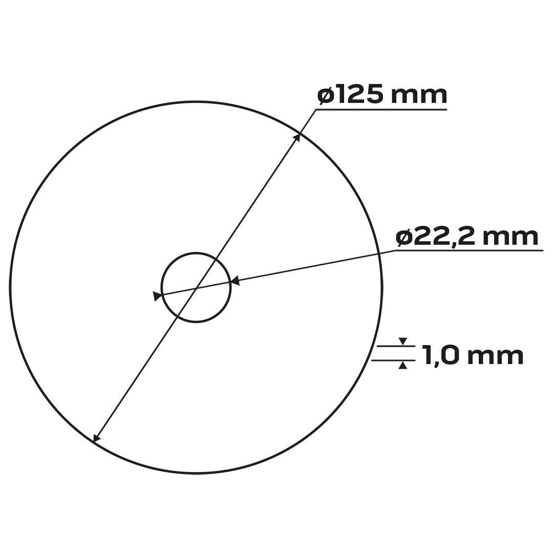 Kotúče na rezanie kovov 125 x 1,0 x 22,2 mm, 41 A60-T-BF, 10 ks fólie od NEO TOOLS nájdeš na naravis.sk