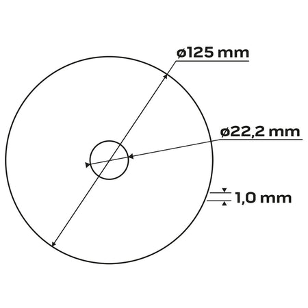 Kotúče na rezanie kovov 125 x 1,0 x 22,2 mm, 41 A60-T-BF, 10 ks fólie od NEO TOOLS nájdeš na naravis.sk