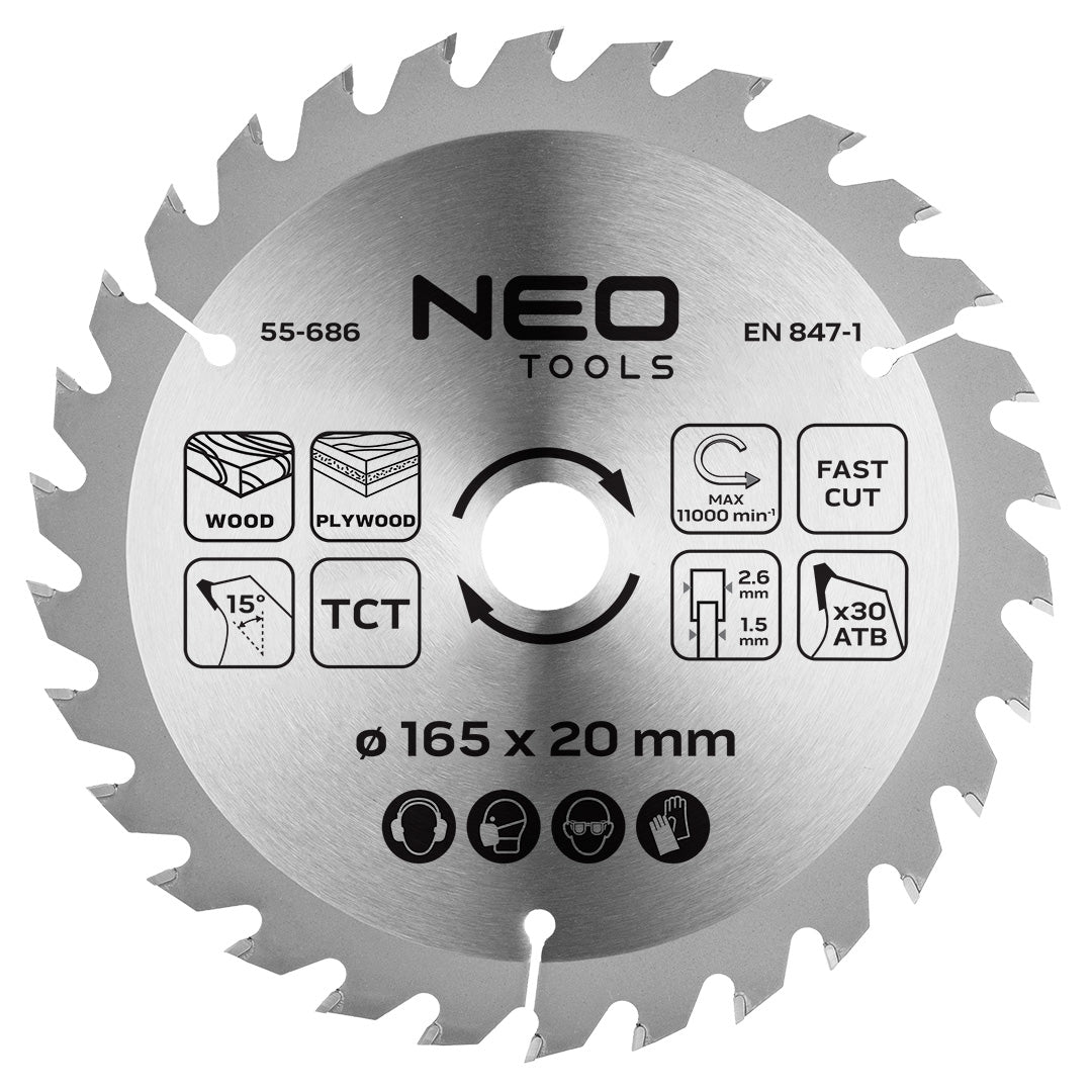 Kotúčová píla v tvare V, 165 x 1,5 x 2,6 x 20 mm, 30 zubov od NEO TOOLS nájdeš na naravis.sk