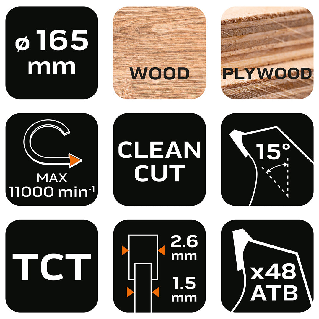 Kotúčová píla, VIDIA, 165 x 1,5 x 2,6 x 20 mm, 48 zubov od NEO TOOLS nájdeš na naravis.sk