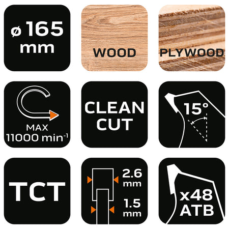 Kotúčová píla, VIDIA, 165 x 1,5 x 2,6 x 20 mm, 48 zubov od NEO TOOLS nájdeš na naravis.sk