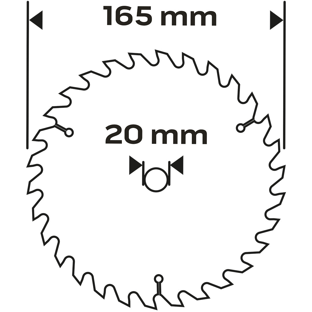 Pilový kotúč, ponorný, široký, 165 x 1,5 x 2,6 x 20 mm, 60 zubov od NEO TOOLS nájdeš na naravis.sk
