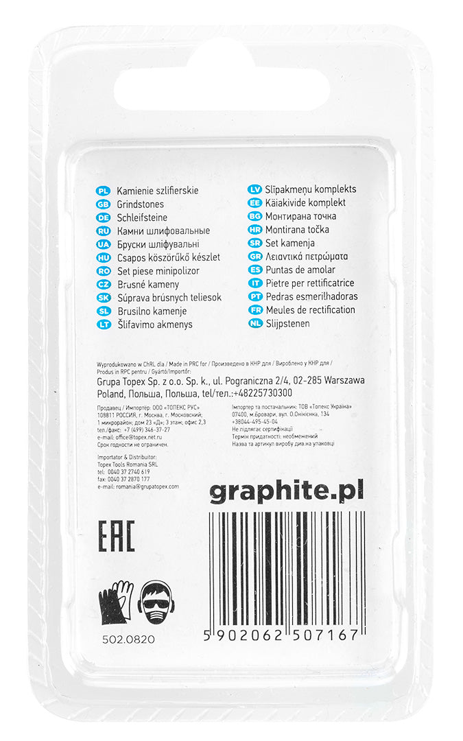 Brúsny kameň guľa 10 mm, stopka 3,2 mm, 3 ks. od GRAPHITE nájdeš na naravis.sk