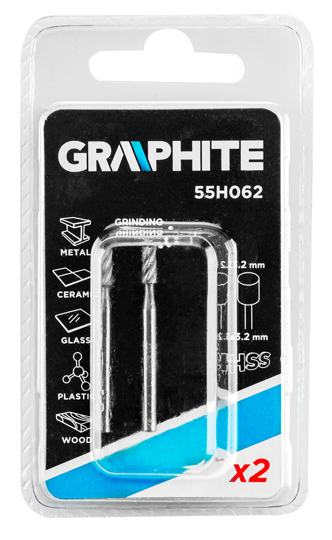 HSS fréza valcová 3,2 mm, stopka 3,2 mm, 2 ks. od GRAPHITE nájdeš na naravis.sk