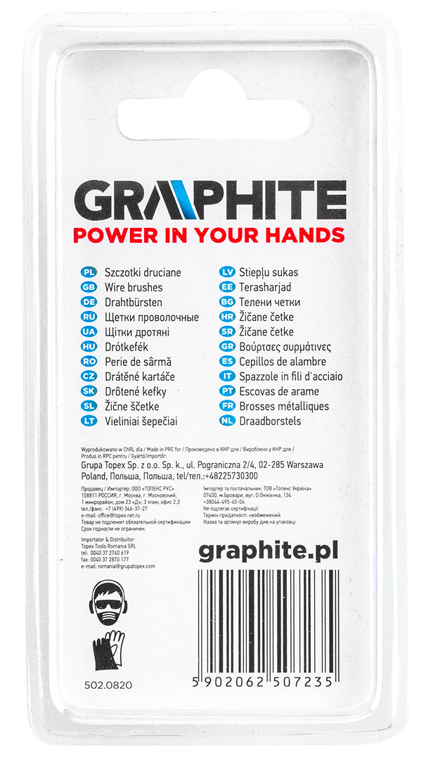 Oceľové kefy, kefka, pohár, kotúč, množ. 3 ks. od GRAPHITE nájdeš na naravis.sk