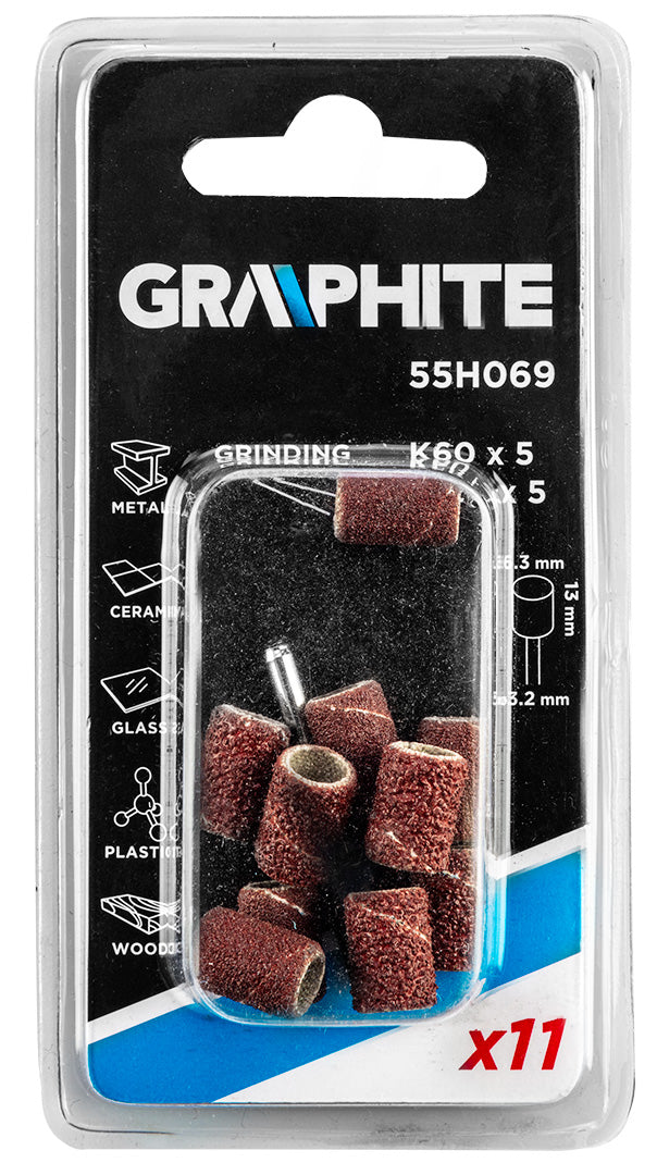 Brúsny pás 6,3 mm, K60, K120, cpl. 10 ks. + stopka 3,2 mm od GRAPHITE nájdeš na naravis.sk
