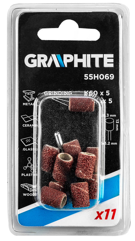 Brúsny pás 6,3 mm, K60, K120, cpl. 10 ks. + stopka 3,2 mm od GRAPHITE nájdeš na naravis.sk