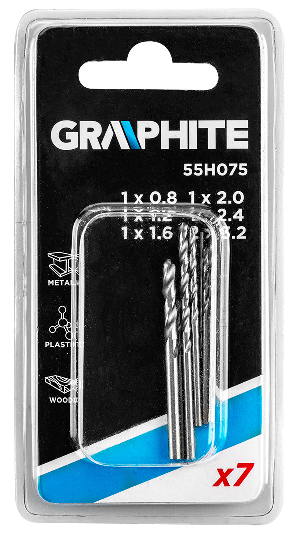Presné vrtáky 0,8-3,2 mm, 7 ks. od GRAPHITE nájdeš na naravis.sk