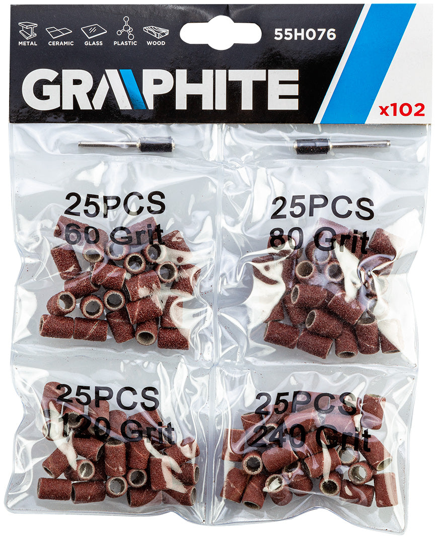 Brúsny pás 6,3 mm, K60, K80, K120, K240, sada 100 ks, + tŕň 3.2 mm, 2 ks od GRAPHITE nájdeš na naravis.sk