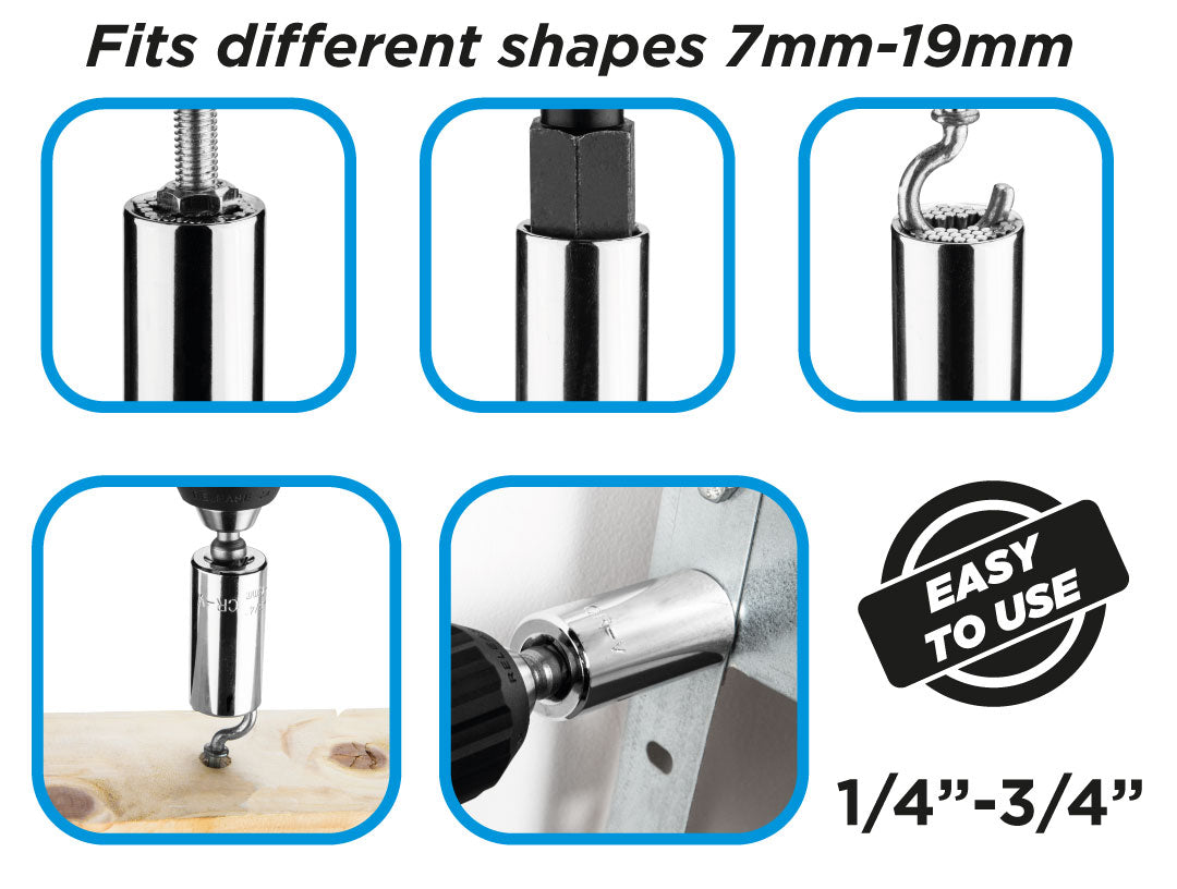 Univerzálna nástrčka 7-19 mm, 1/4"-3/4" od GRAPHITE nájdeš na naravis.sk