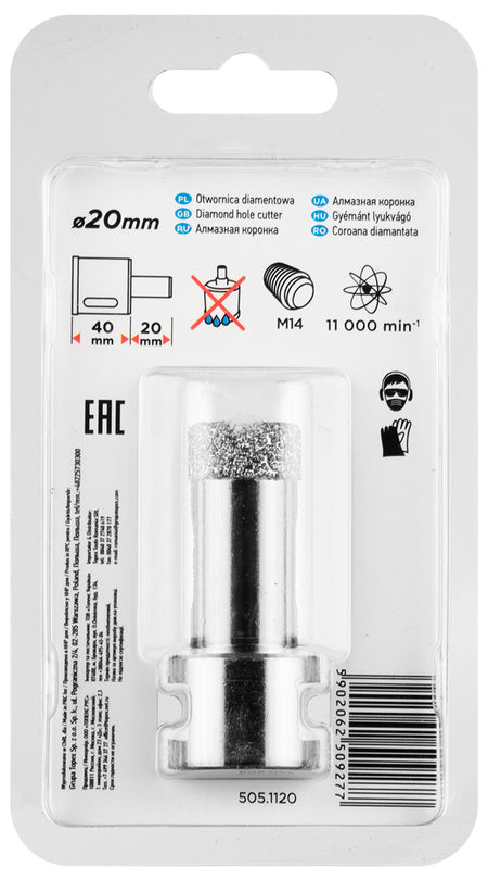 Diamantová dierovacia píla 20 mm x M14 od GRAPHITE nájdeš na naravis.sk