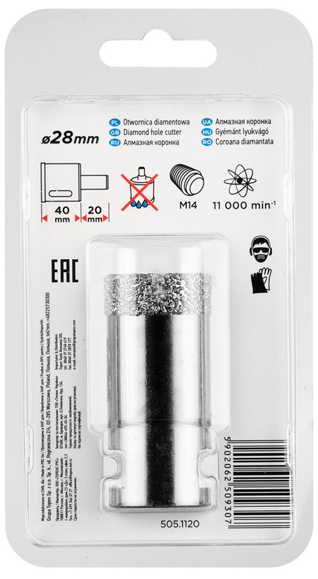 Diamantová dierovacia píla 28 mm x M14 od GRAPHITE nájdeš na naravis.sk