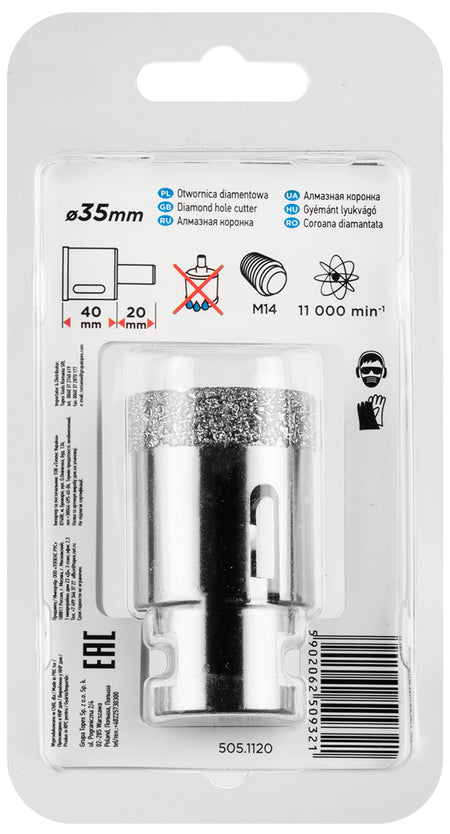 Diamantová dierovacia píla 35 mm x M14 od GRAPHITE nájdeš na naravis.sk
