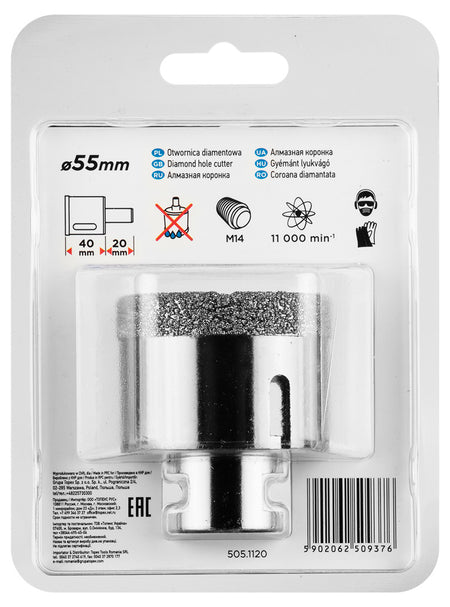 Diamantová dierovacia píla 55 mm x M14 od GRAPHITE nájdeš na naravis.sk
