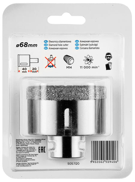 Diamantová dierovacia píla 68 mm x M14 od GRAPHITE nájdeš na naravis.sk