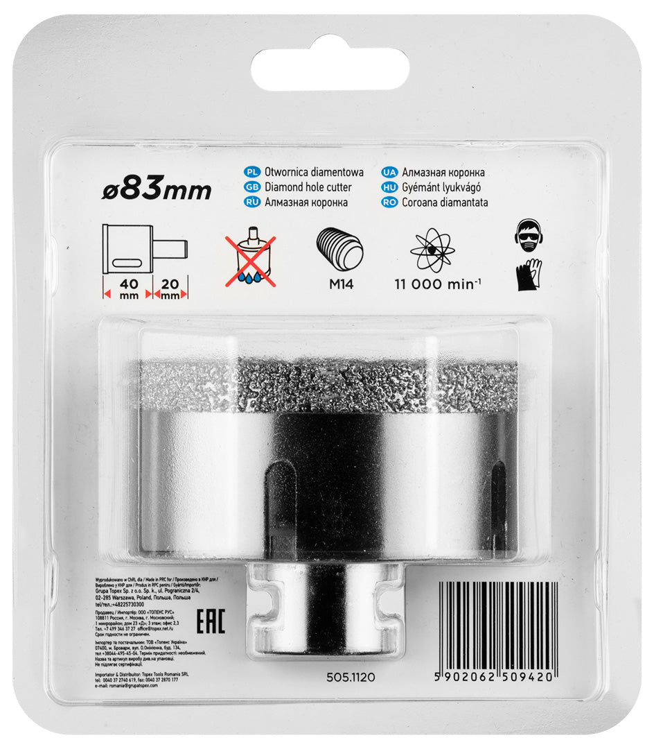 Diamantová fréza 83 mm x M14 od GRAPHITE nájdeš na naravis.sk