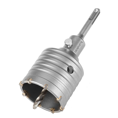65 mm široká píla na diery s adaptérom SDS+ a pilotným vrtákom od GRAPHITE nájdeš na naravis.sk
