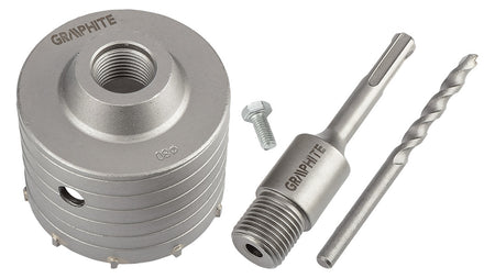 Vidlicová píla na diery 80 mm s adaptérom SDS+ a pilotným vrtákom od GRAPHITE nájdeš na naravis.sk