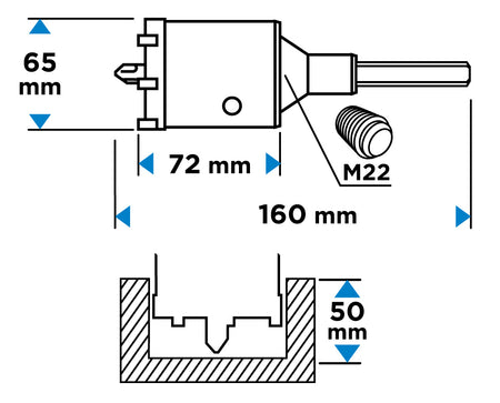 Vidlicová píla na diery 65 mm s adaptérom HEX a pilotným vrtákom od GRAPHITE nájdeš na naravis.sk
