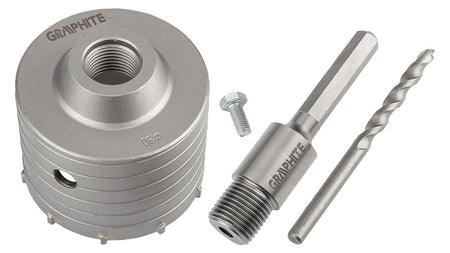 Vidlicová píla na diery 80 mm s adaptérom HEX a pilotným vrtákom od GRAPHITE nájdeš na naravis.sk