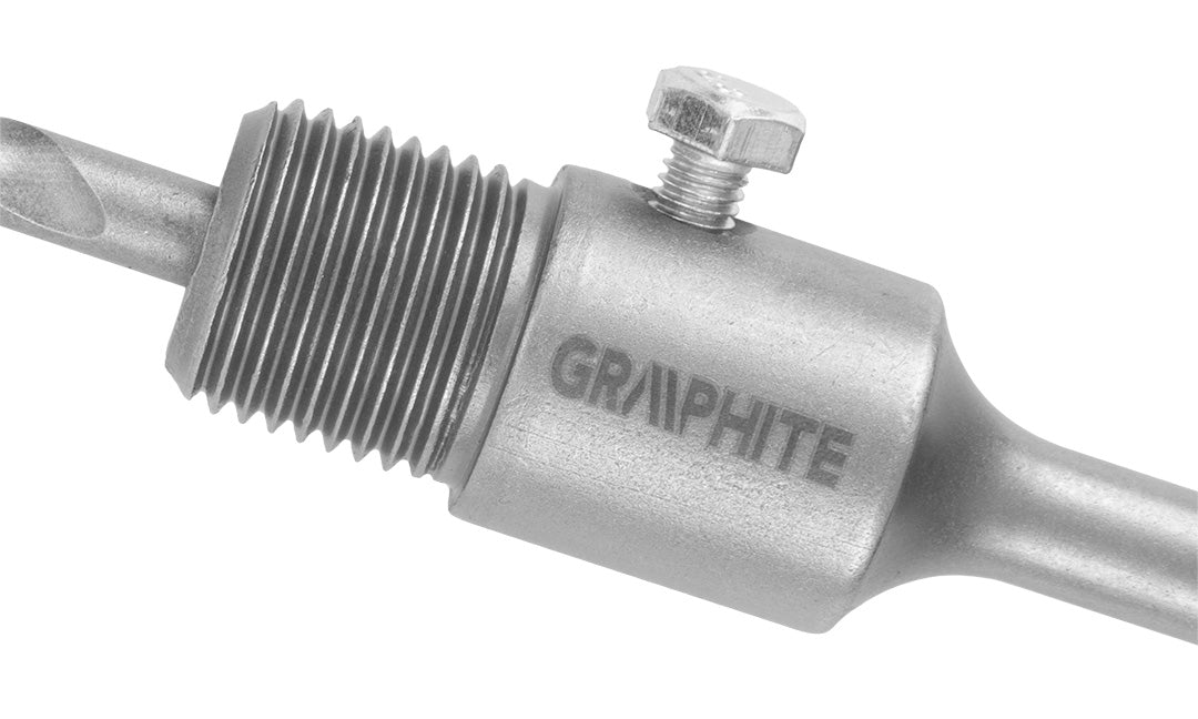 Adaptér pre dierovacie píly SDS Plus a pilotný vrták M22 110 mm od GRAPHITE nájdeš na naravis.sk
