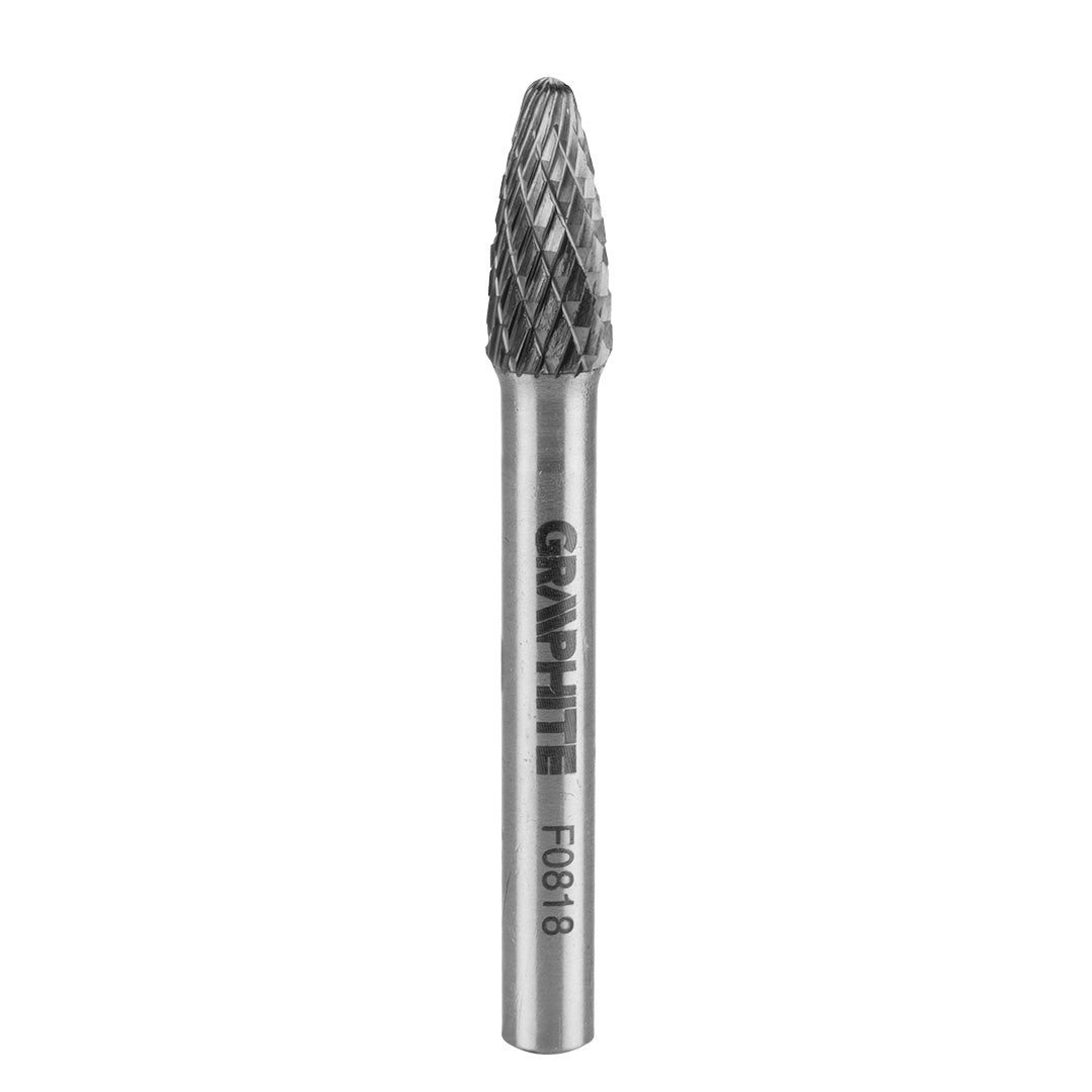 HM fréza na kovy, typ F (špicatá guľatá špička), 8 x 18 mm, stopka 6 x 45 mm od GRAPHITE nájdeš na naravis.sk