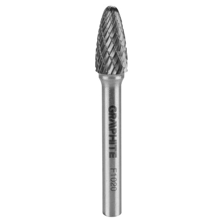 HM fréza na kovy, typ F (špicatá guľatá špička), 10 x 20 mm, stopka 6 x 45 mm od GRAPHITE nájdeš na naravis.sk