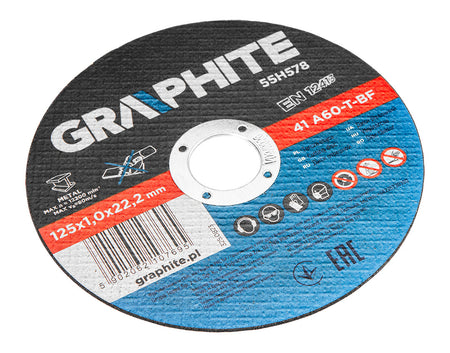 Kotúče na rezanie kovov 125 x 1,0 x 22,2 mm, 41 A60-T-BF, 10 ks fólie od GRAPHITE nájdeš na naravis.sk