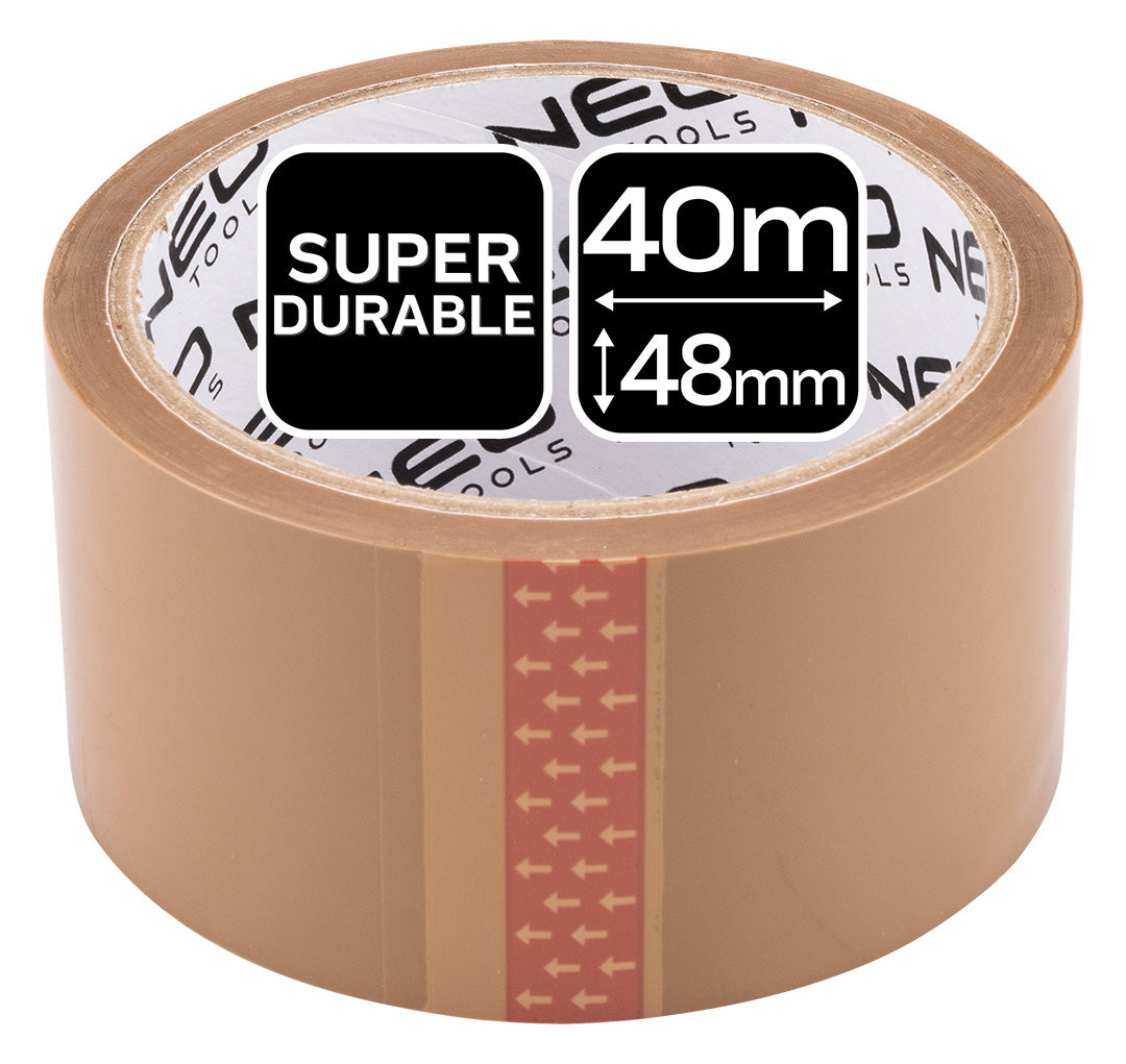 Hnedá baliaca páska 48 mm x 40 m, 1+1 sada od NEO TOOLS nájdeš na naravis.sk