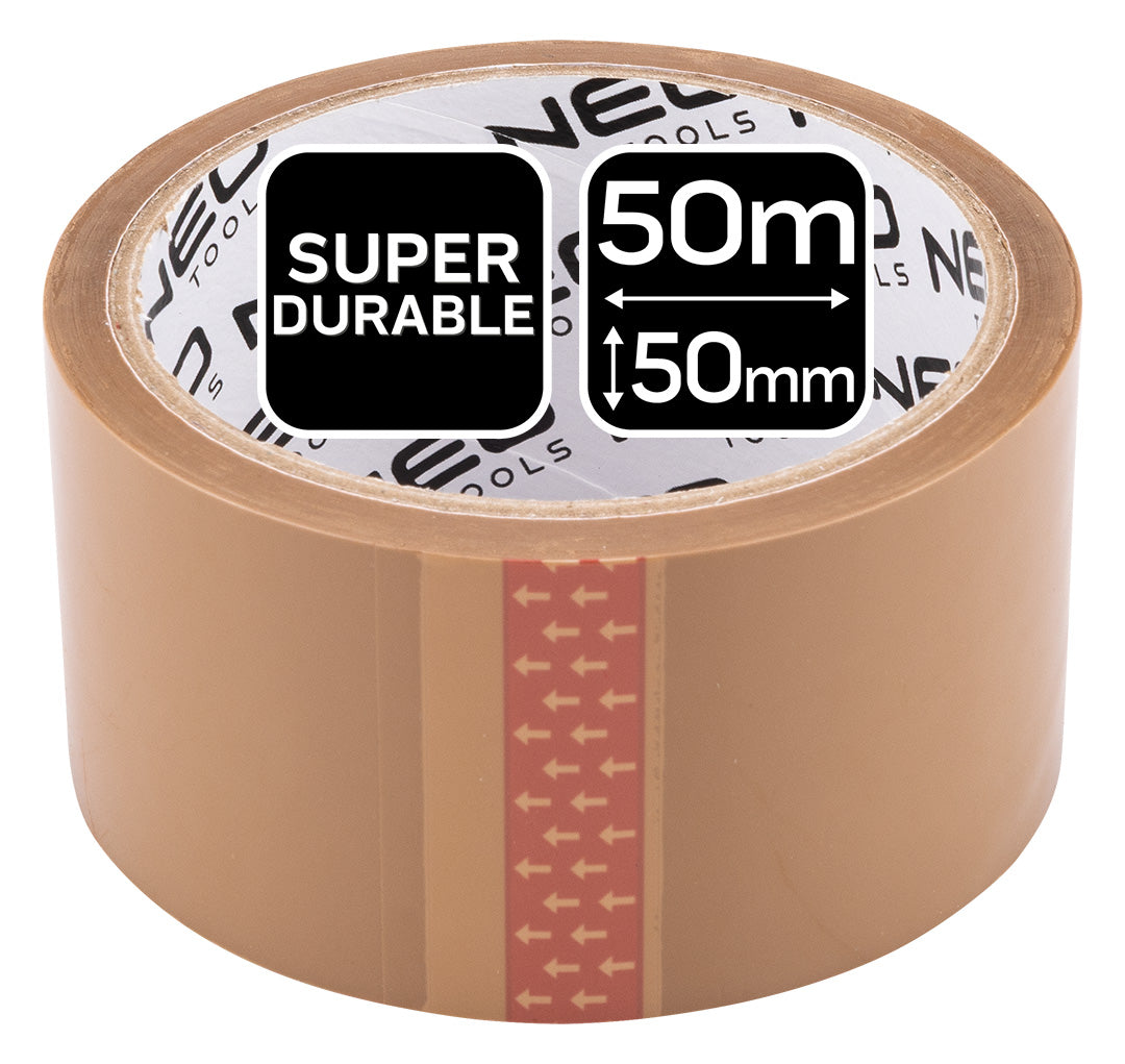 Hnedá baliaca páska 50 mm x 50 m od NEO TOOLS nájdeš na naravis.sk
