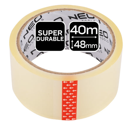 Priehľadná baliaca páska 48 mm x 40 m, 1+1 sada od NEO TOOLS nájdeš na naravis.sk