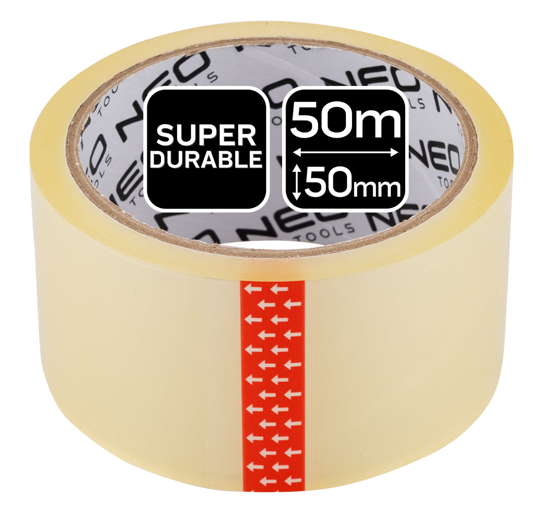 Priehľadná baliaca páska 50 mm x 50 m od NEO TOOLS nájdeš na naravis.sk