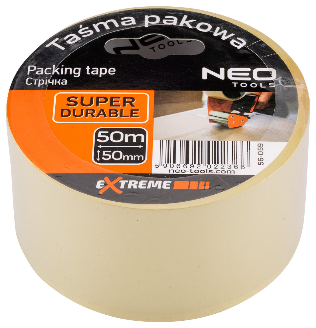 Priehľadná baliaca páska 50 mm x 50 m od NEO TOOLS nájdeš na naravis.sk