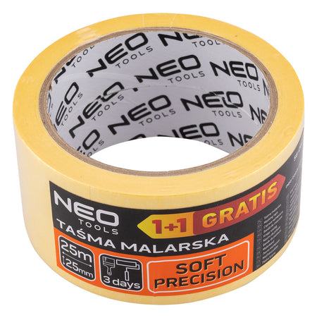 Papierová páska žltá 25 mm x 25 m, 1+1 sada od NEO TOOLS nájdeš na naravis.sk