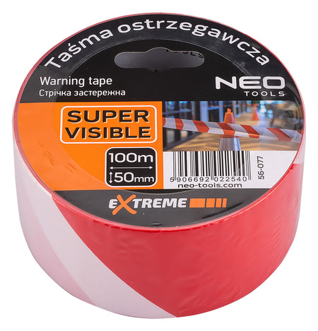 Červeno-biela výstražná páska 50 mm x 100 m od NEO TOOLS nájdeš na naravis.sk