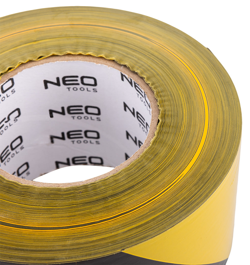 Výstražná páska žlto-čierna 75 mm x 500 m od NEO TOOLS nájdeš na naravis.sk