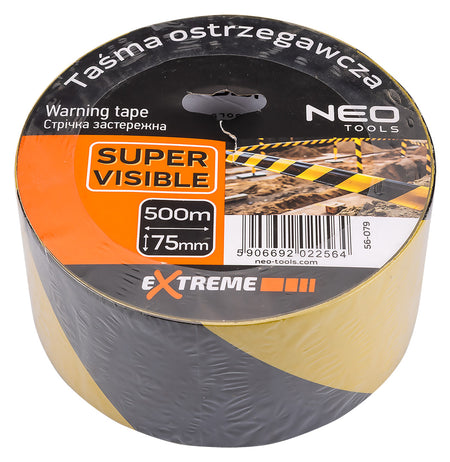 Výstražná páska žlto-čierna 75 mm x 500 m od NEO TOOLS nájdeš na naravis.sk