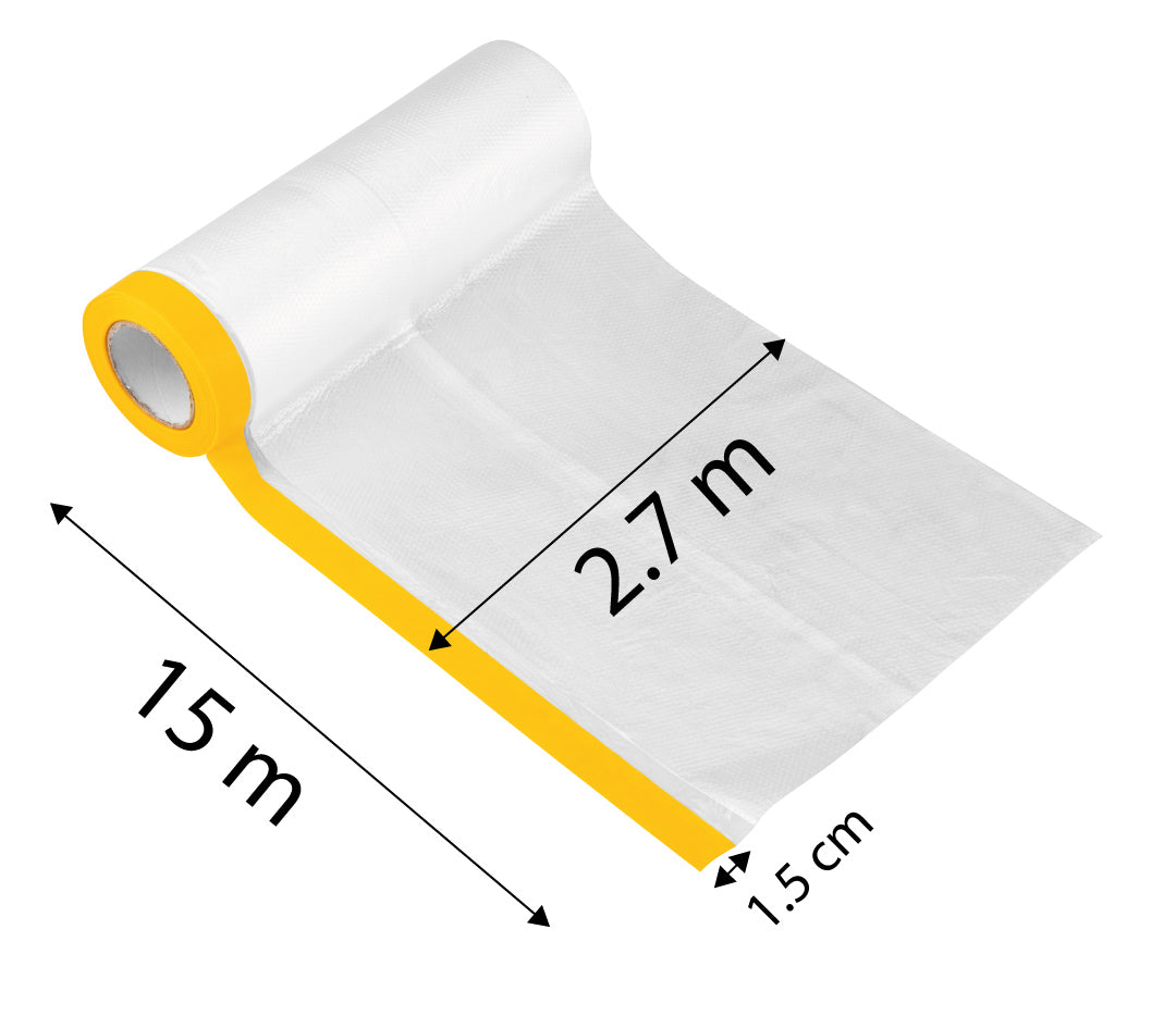 Fólia na maľovanie 2,7 m x 15 m s páskou širokou 1,5 cm od NEO TOOLS nájdeš na naravis.sk