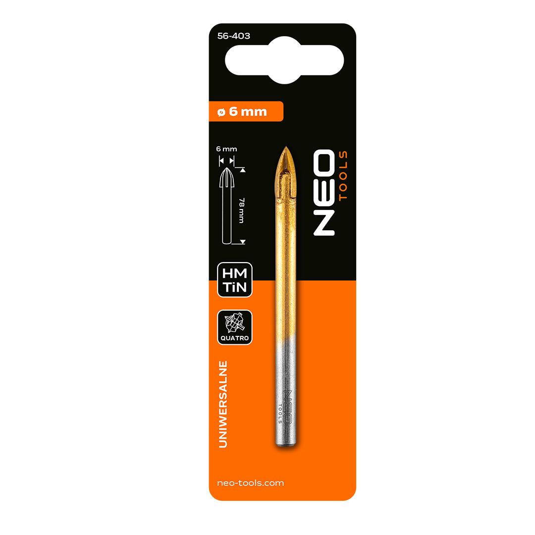 Viacúčelový vrták HM, 6 mm od NEO TOOLS nájdeš na naravis.sk