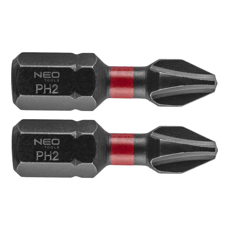 Rázové bity PH2 x 25 mm, 2 ks. od NEO TOOLS nájdeš na naravis.sk
