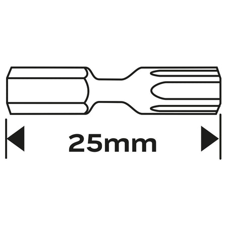 Rázové bity TX10/15/20/25/30/40 x 25 mm, 6 ks. od NEO TOOLS nájdeš na naravis.sk