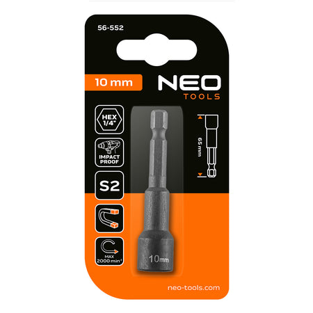 Nárazová zásuvka, magnetická 10 x 65 mm od NEO TOOLS nájdeš na naravis.sk