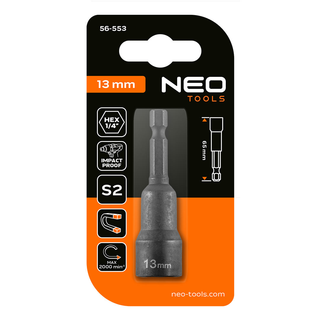 Nárazová zásuvka, magnetická 13 x 65 mm od NEO TOOLS nájdeš na naravis.sk