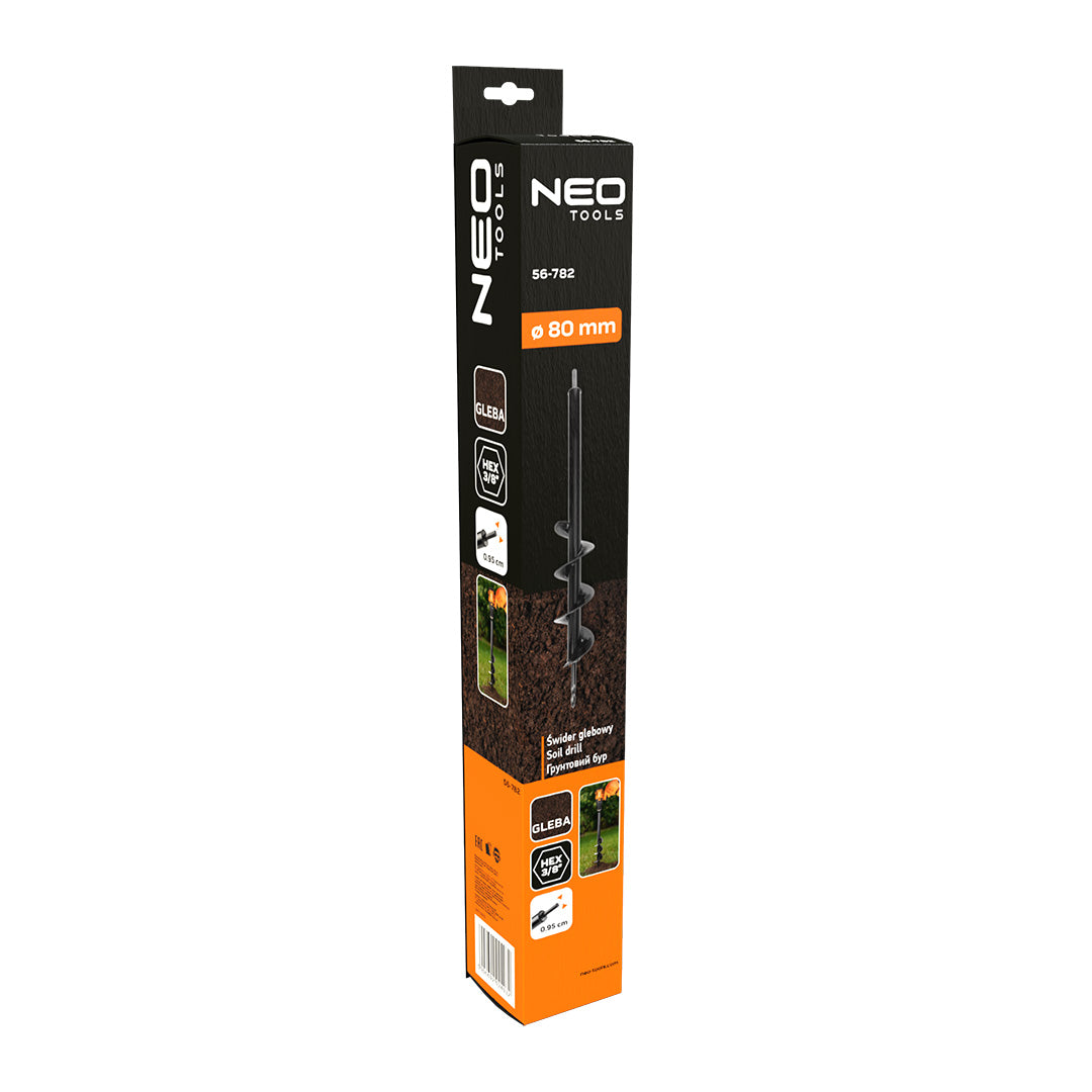 Pôdny vrták 3/8 HEX (0,95 cm), 80 x 600 mm, pre skrutkovač od NEO TOOLS nájdeš na naravis.sk